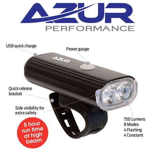 Azur 750 Lumen USB Headlight