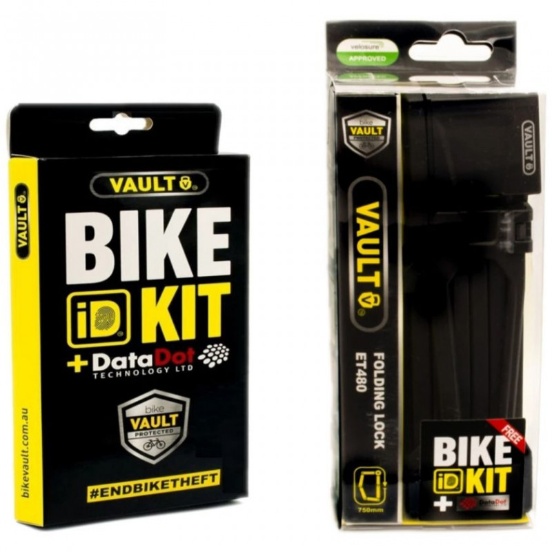 Bike Vault ET480 Folding Lock Plus  Bike ID Kit
