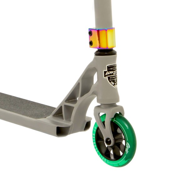 2019 Grit Elite Scooter Grey with green wheels