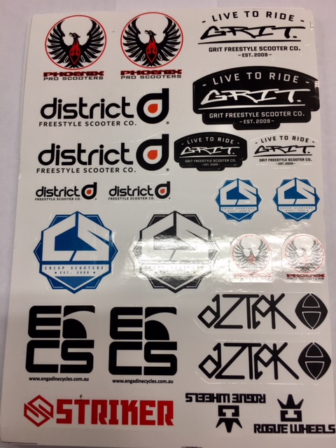 ECS Scooter Sticker Sheet.